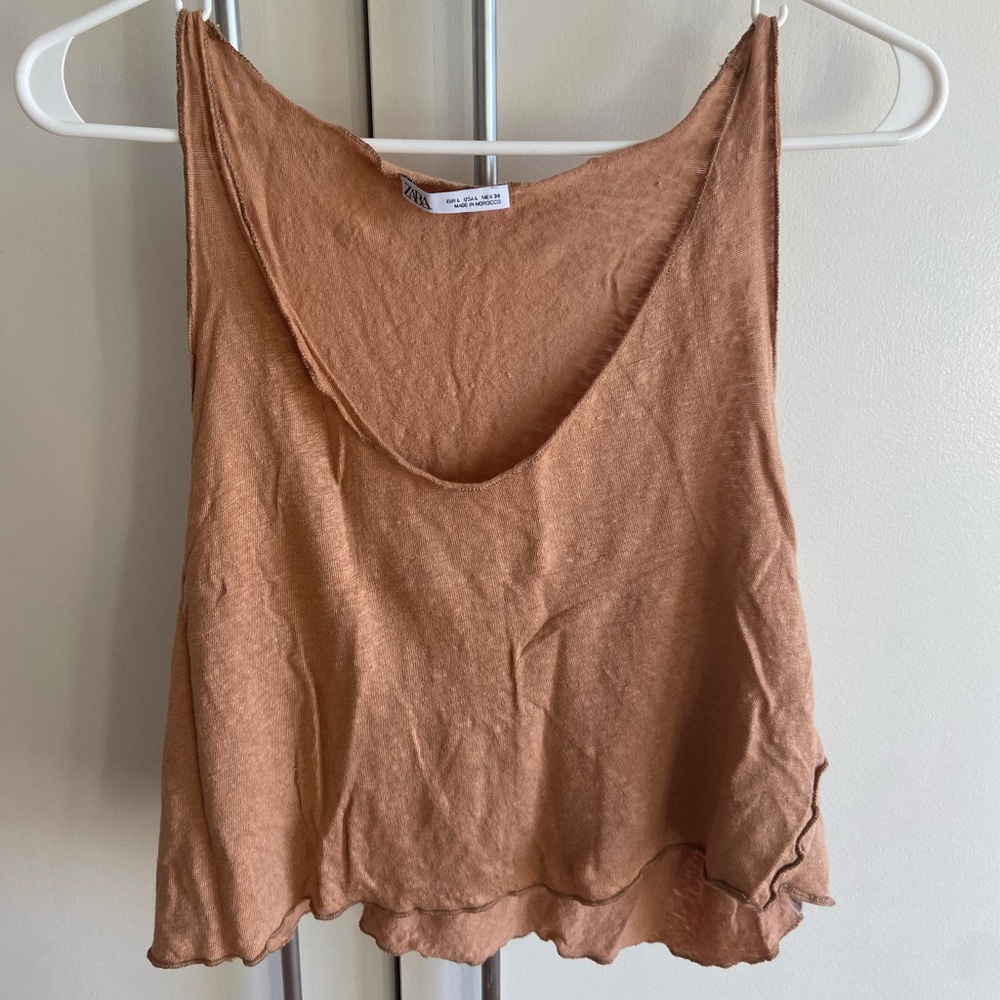 ZARA Pinkish camel colored tank ♥️